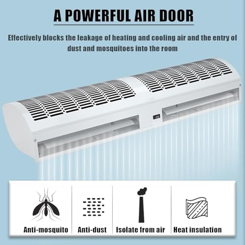 White 150cm Wall-Mounted Air Curtain with Remote Control S651