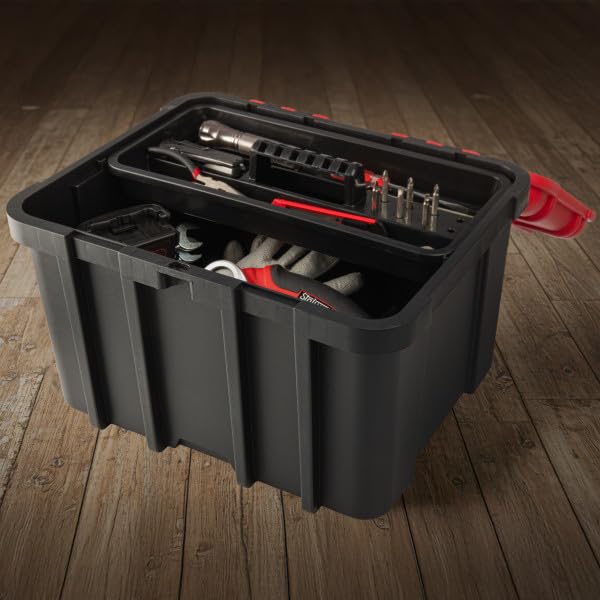 Extra Large Red Plastic Tool Box Organizer T974