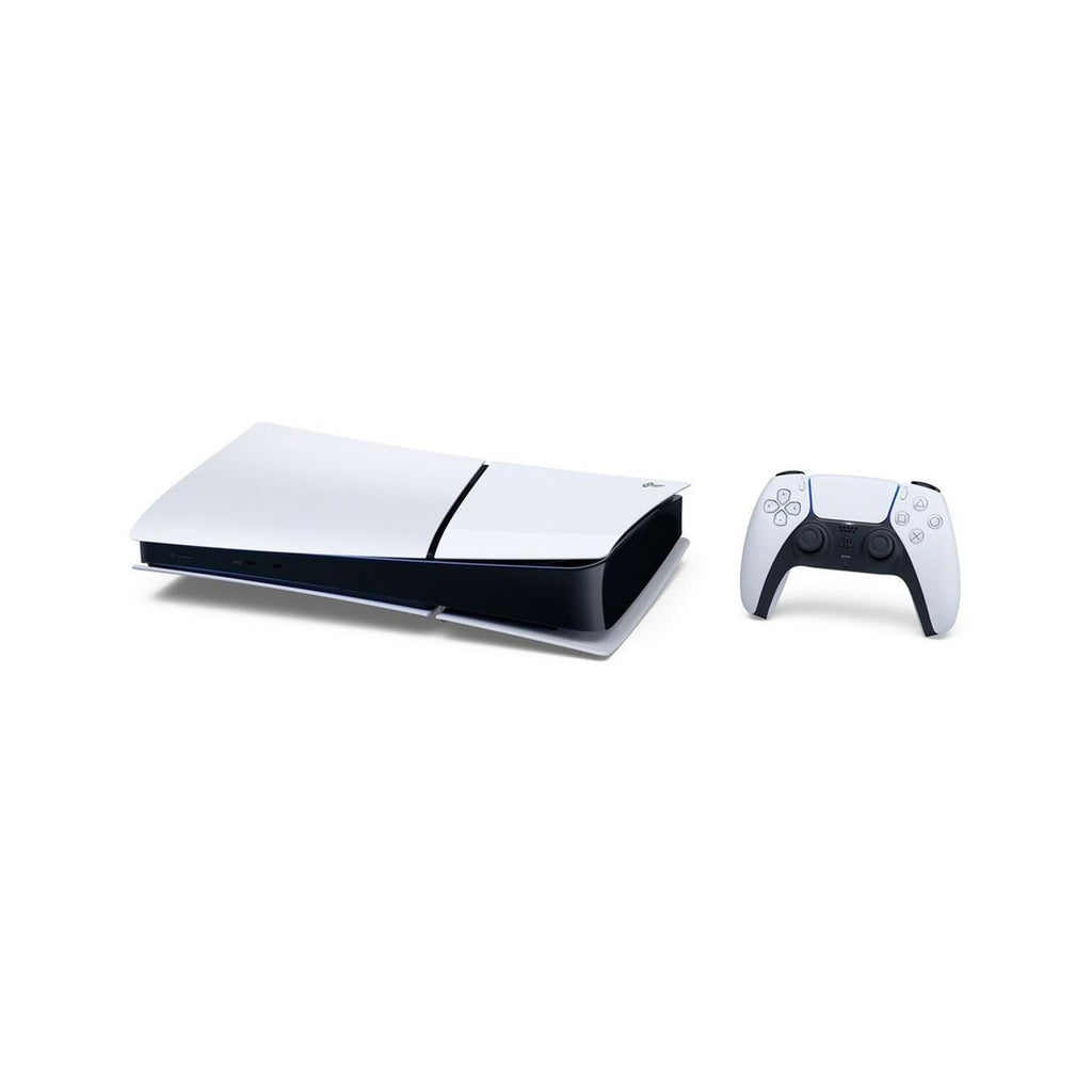 White Slim Digital PS5 1TB Gaming Console with Controller Case K296267