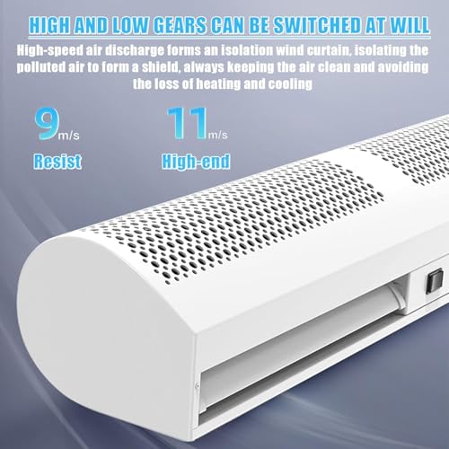 White 150cm Wall-Mounted Air Curtain with Remote Control S651