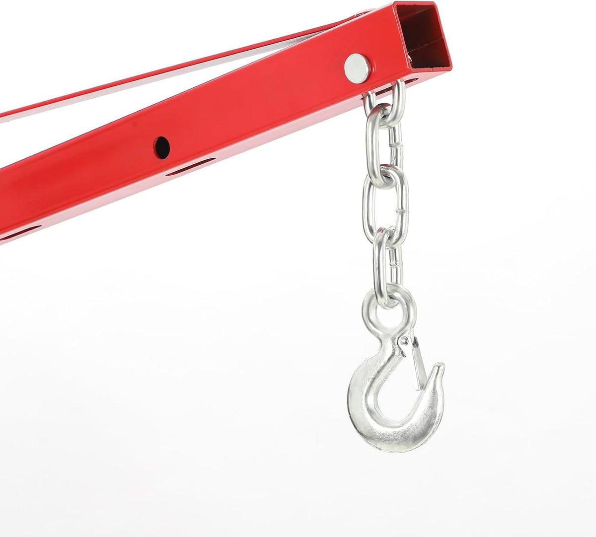 Hydraulic Pickup Truck Crane, 1000 Lbs Capacity, 360° Swivel, Red S2732