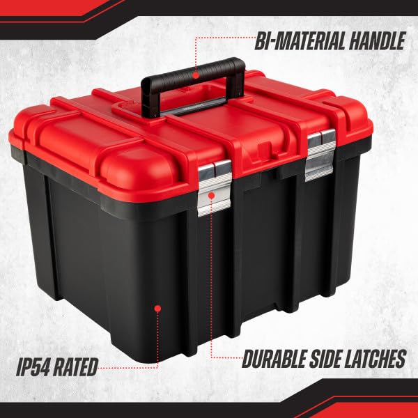 Extra Large Red Plastic Tool Box Organizer T974