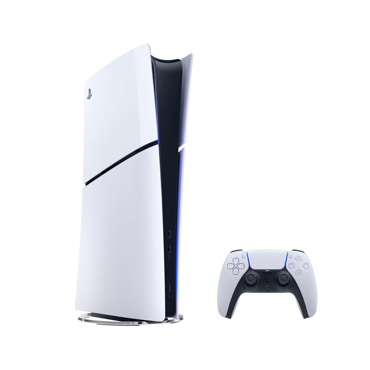 White Slim Digital PS5 1TB Gaming Console with Controller Case K296267