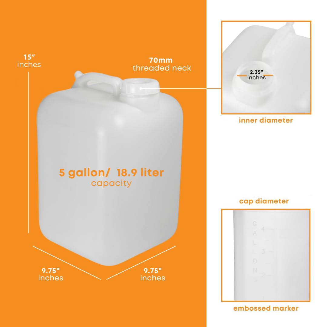 5 Gallon BPA-free Food-Grade Water Jug Pack of 4 J700