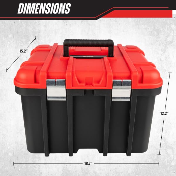 Extra Large Red Plastic Tool Box Organizer T974