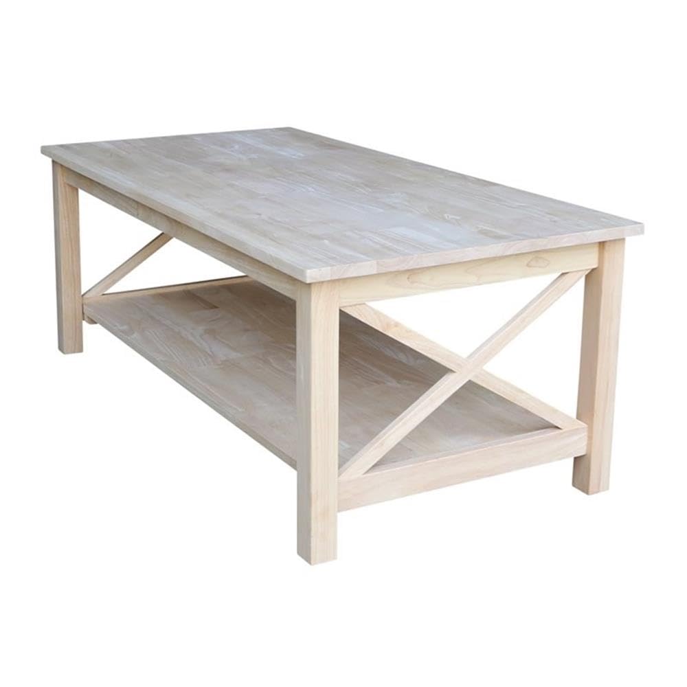 Unfinished Solid Wood Coffee Table M719