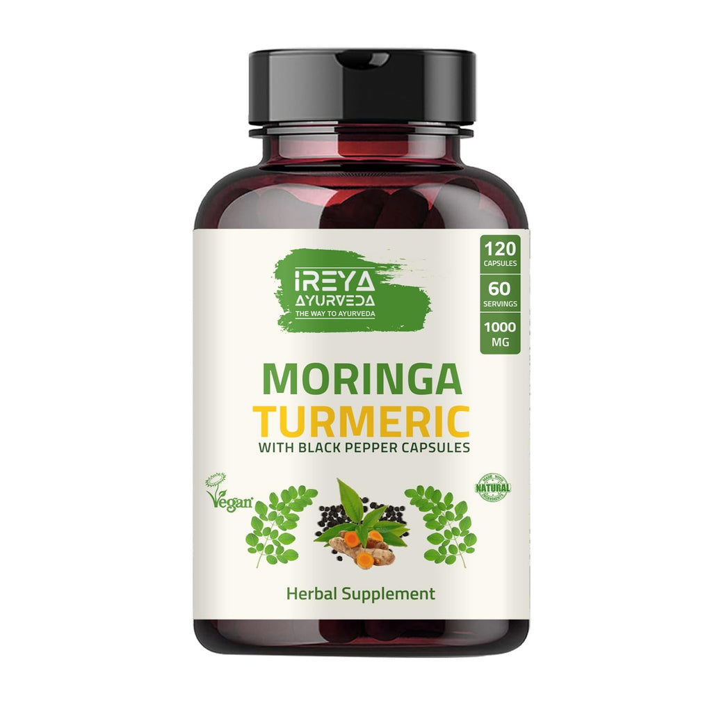 Organic Moringa Turmeric Black Pepper 120 Capsules A72036