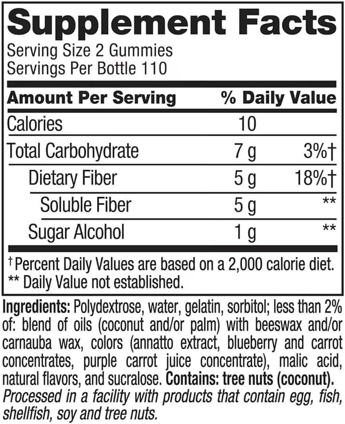 Sugar Free Fiber Gummies with Prebiotic 220 Count F200