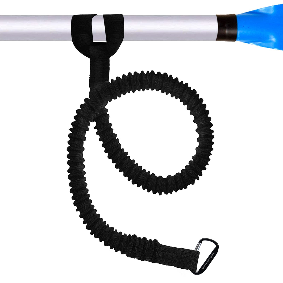 Kayaking Paddle Leash Tether 1 Pack Stretchable Coiled Lanyard Black V6857