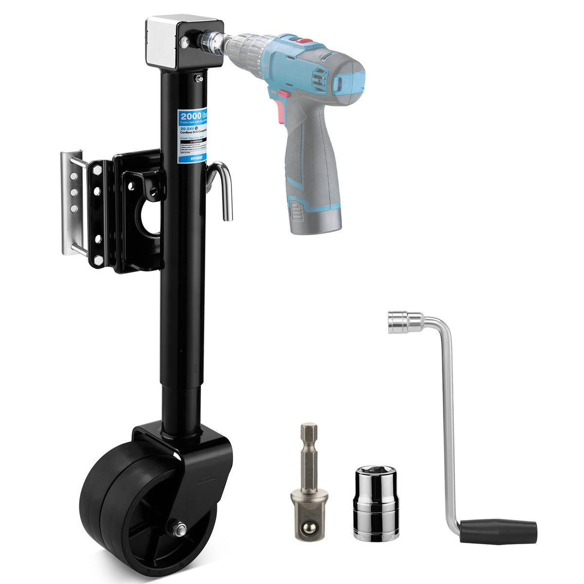 2000 lbs Dual Wheel Trailer Jack F227