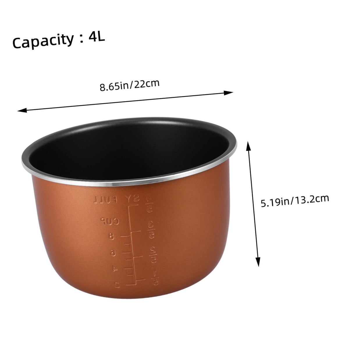 4L 2L Non-stick Aluminum Alloy Rice Cooker Inner Pot S468