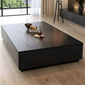 Black Wooden Coffee Table with Storage Drawers I64853