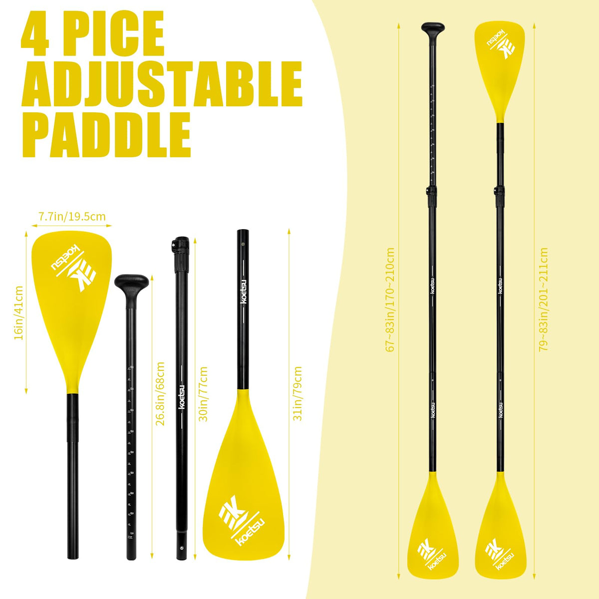 Adjustable 2-in-1 SUP & Canoe Paddle L87569