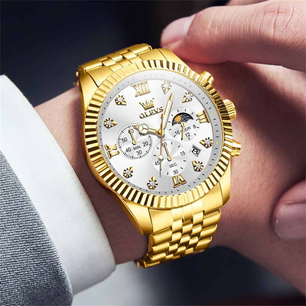 Men Quartz Stainless Steel Waterproof Luminous Watch E517725