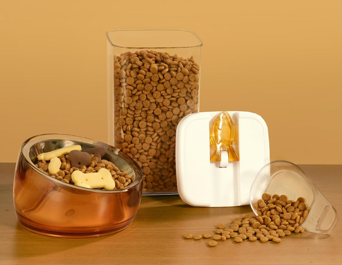 Airtight Pet Food Container with Flip Top Handles D80998