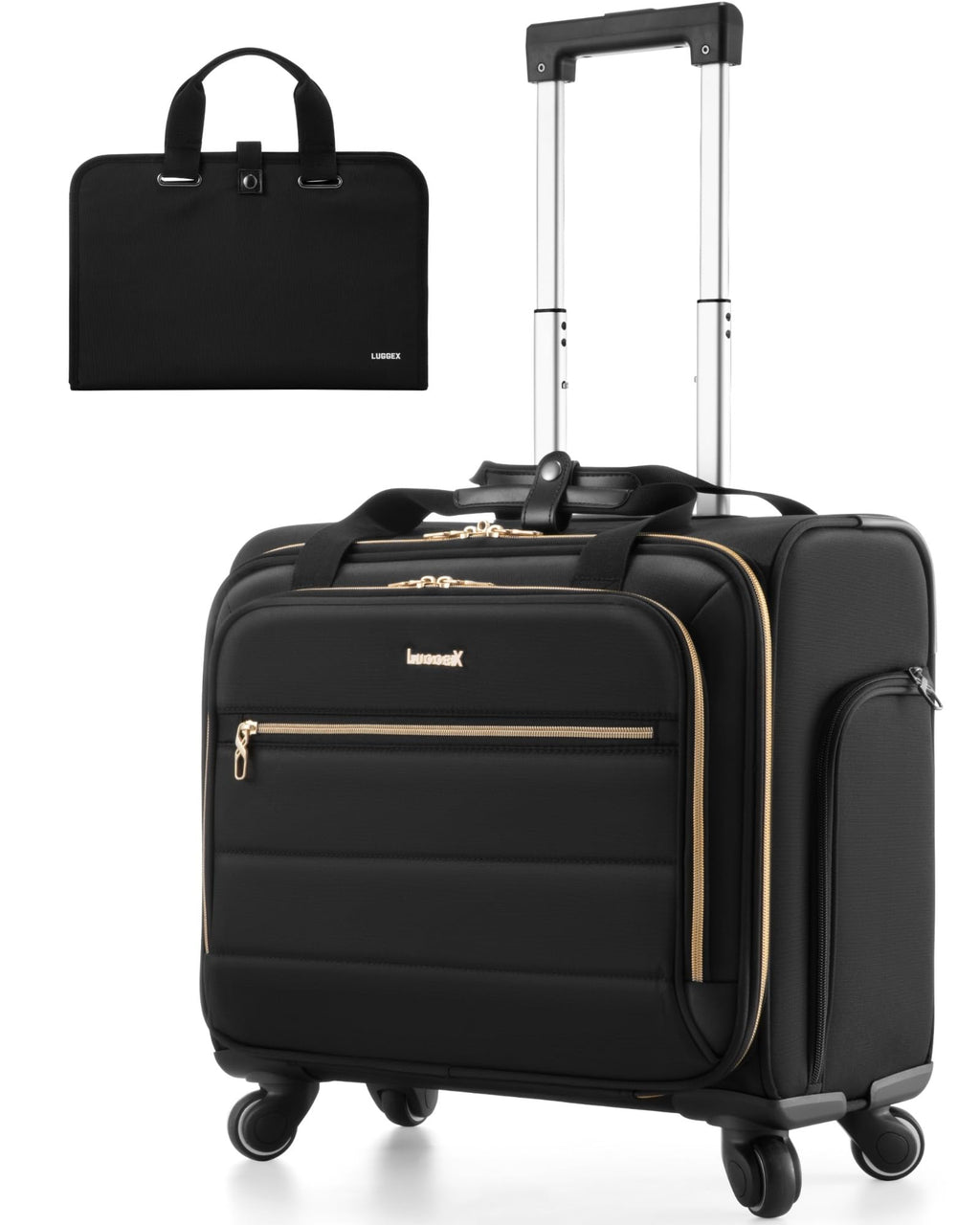 Black Rolling Laptop Bag J35165