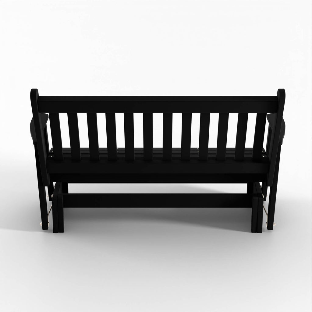 Black 4 Foot Wooden Porch Glider Q10174