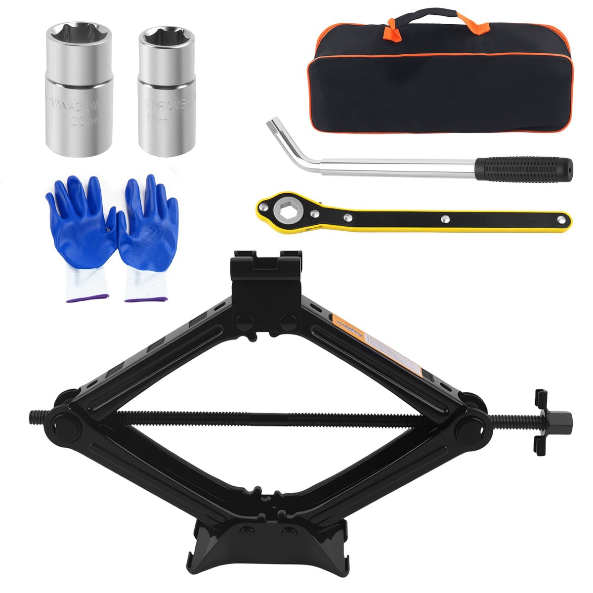 2 Ton Heavy Duty Scissor Jack Set B3379