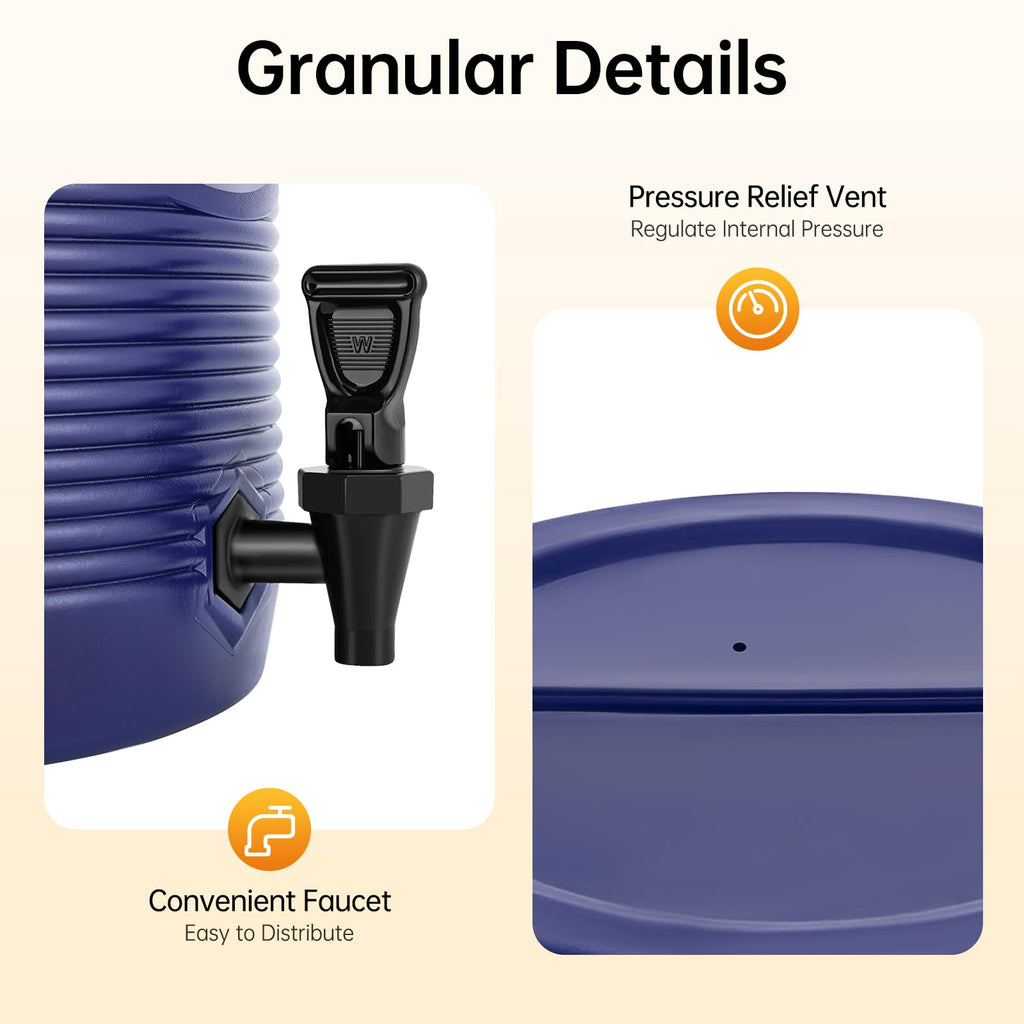 Insulated Beverage Dispenser 3.43 Gallon Blue G1109