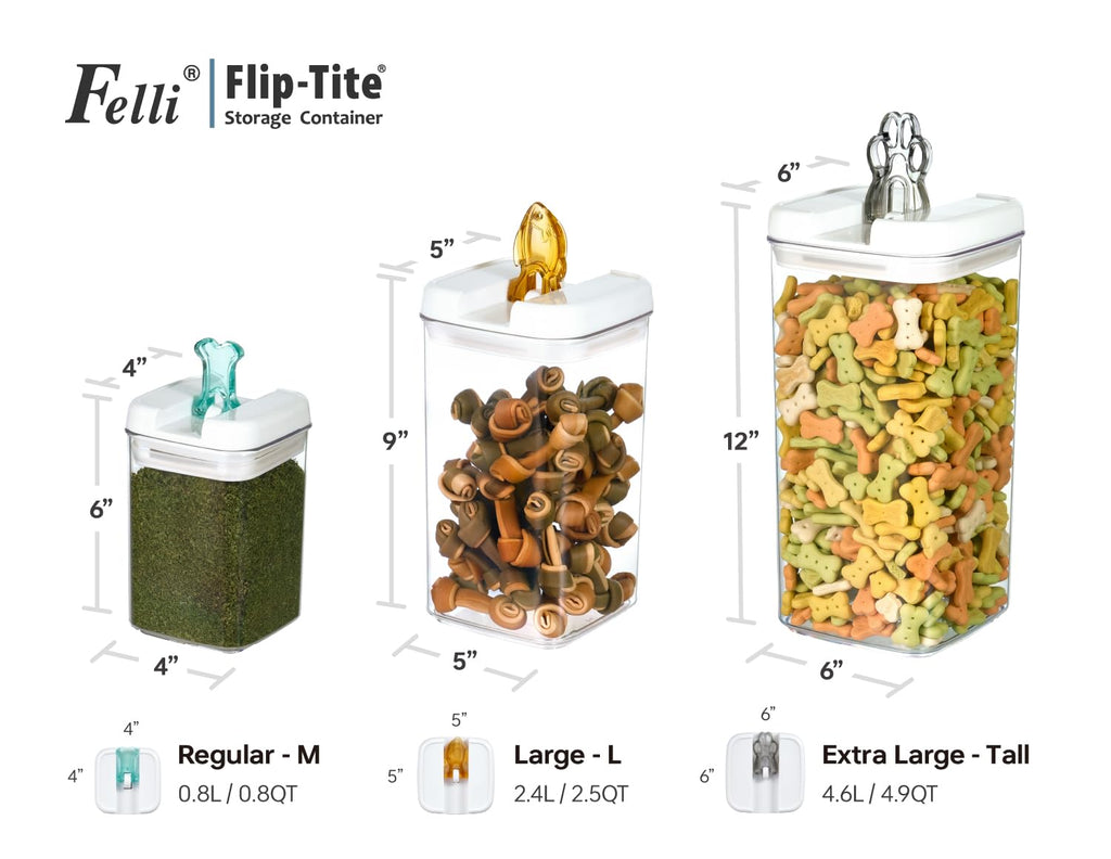 Airtight Pet Food Container with Flip Top Handles D80998