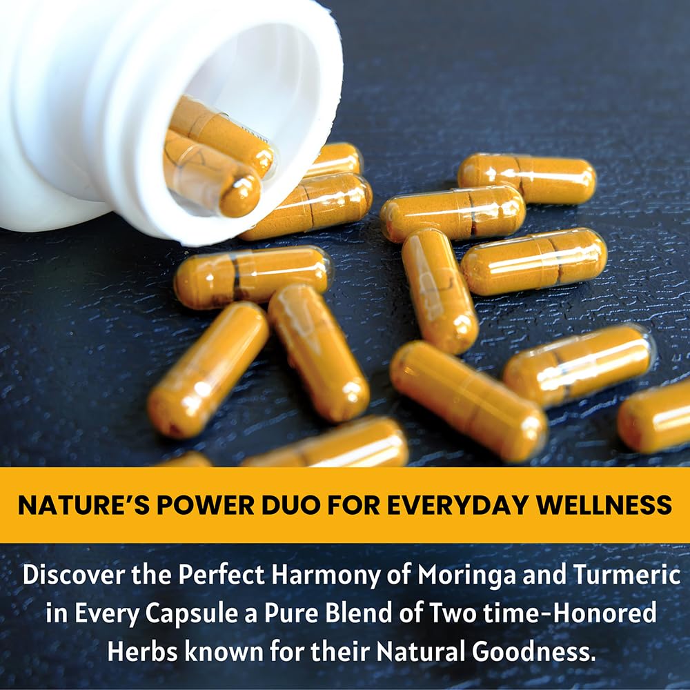Organic Moringa Turmeric Black Pepper 120 Capsules A72036