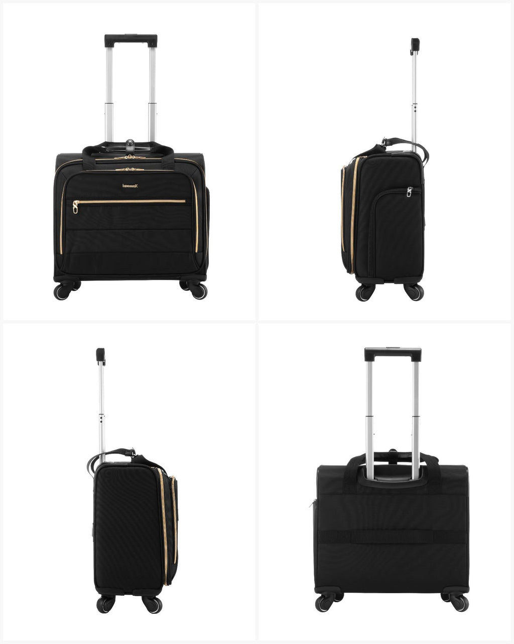Black Rolling Laptop Bag J35165