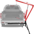 Hydraulic Pickup Truck Crane, 1000 Lbs Capacity, 360° Swivel, Red S2732