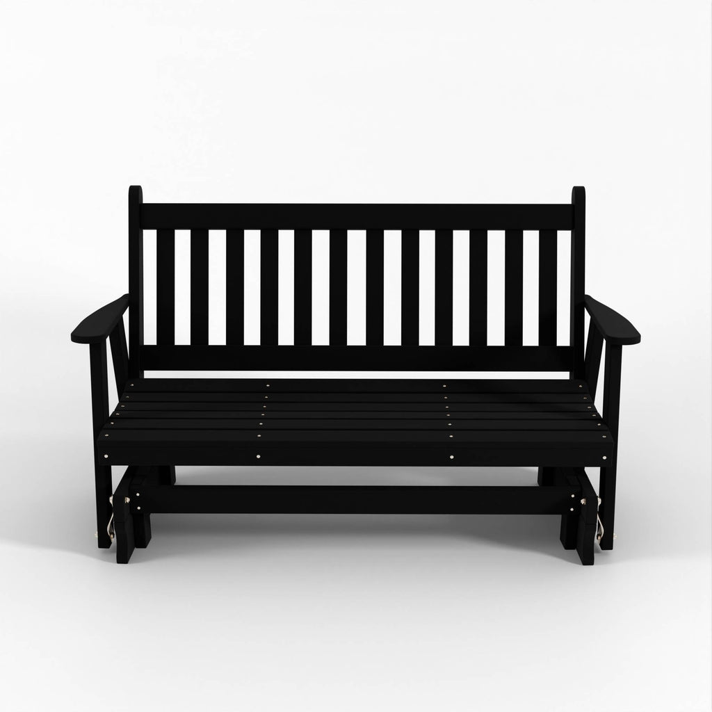 Black 4 Foot Wooden Porch Glider Q10174