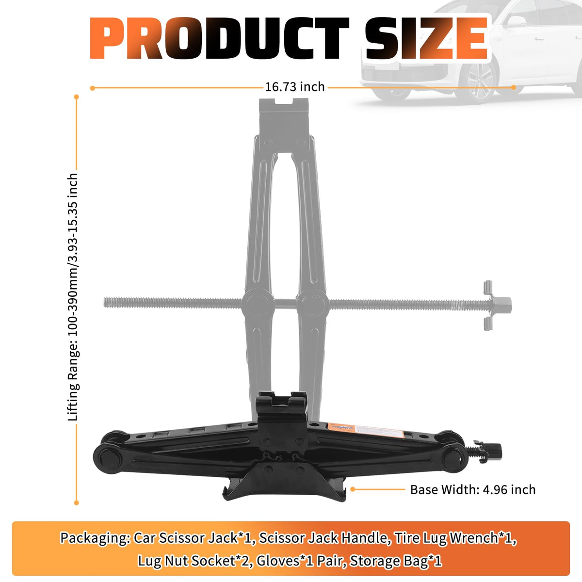 2 Ton Heavy Duty Scissor Jack Set B3379