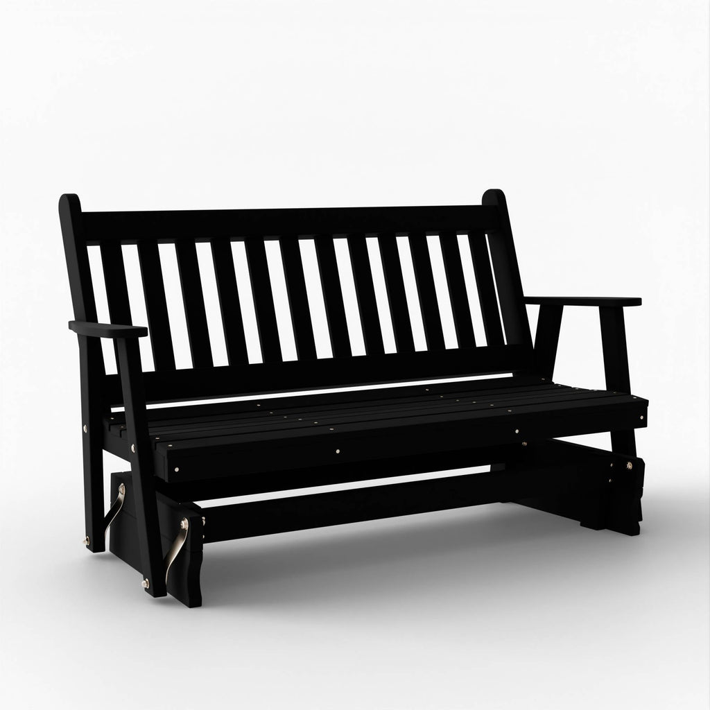 Black 4 Foot Wooden Porch Glider Q10174