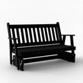 Black 4 Foot Wooden Porch Glider Q10174