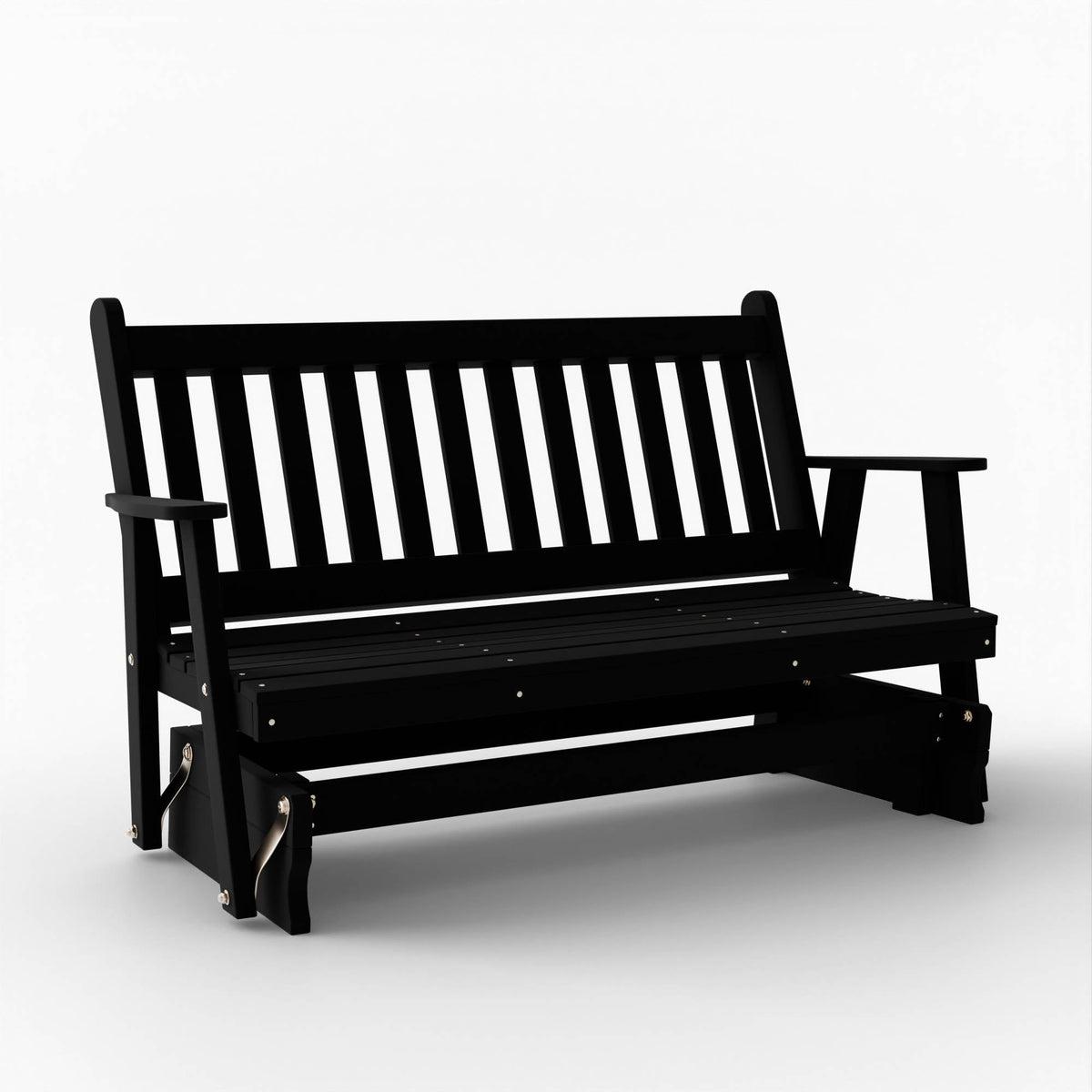 Black 4 Foot Wooden Porch Glider Q10174