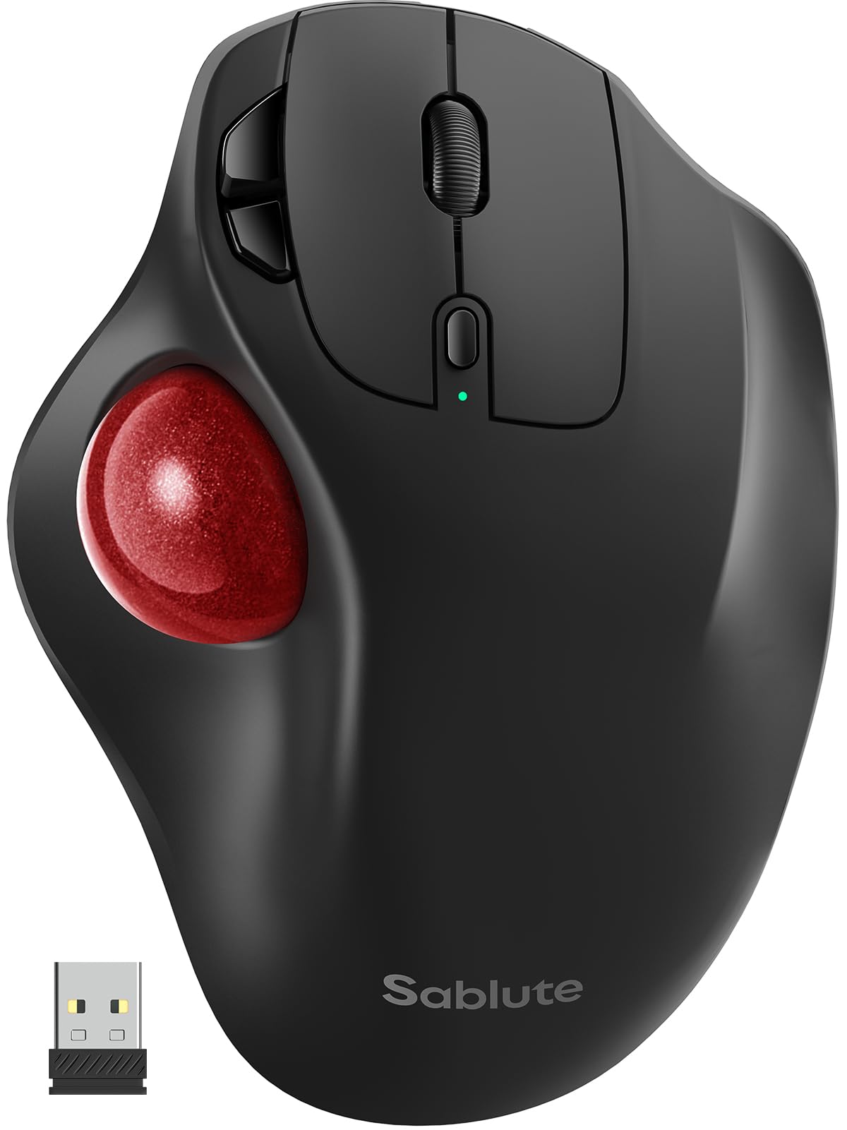 Wireless Rechargeable Thumb Control Trackball Mouse A4042