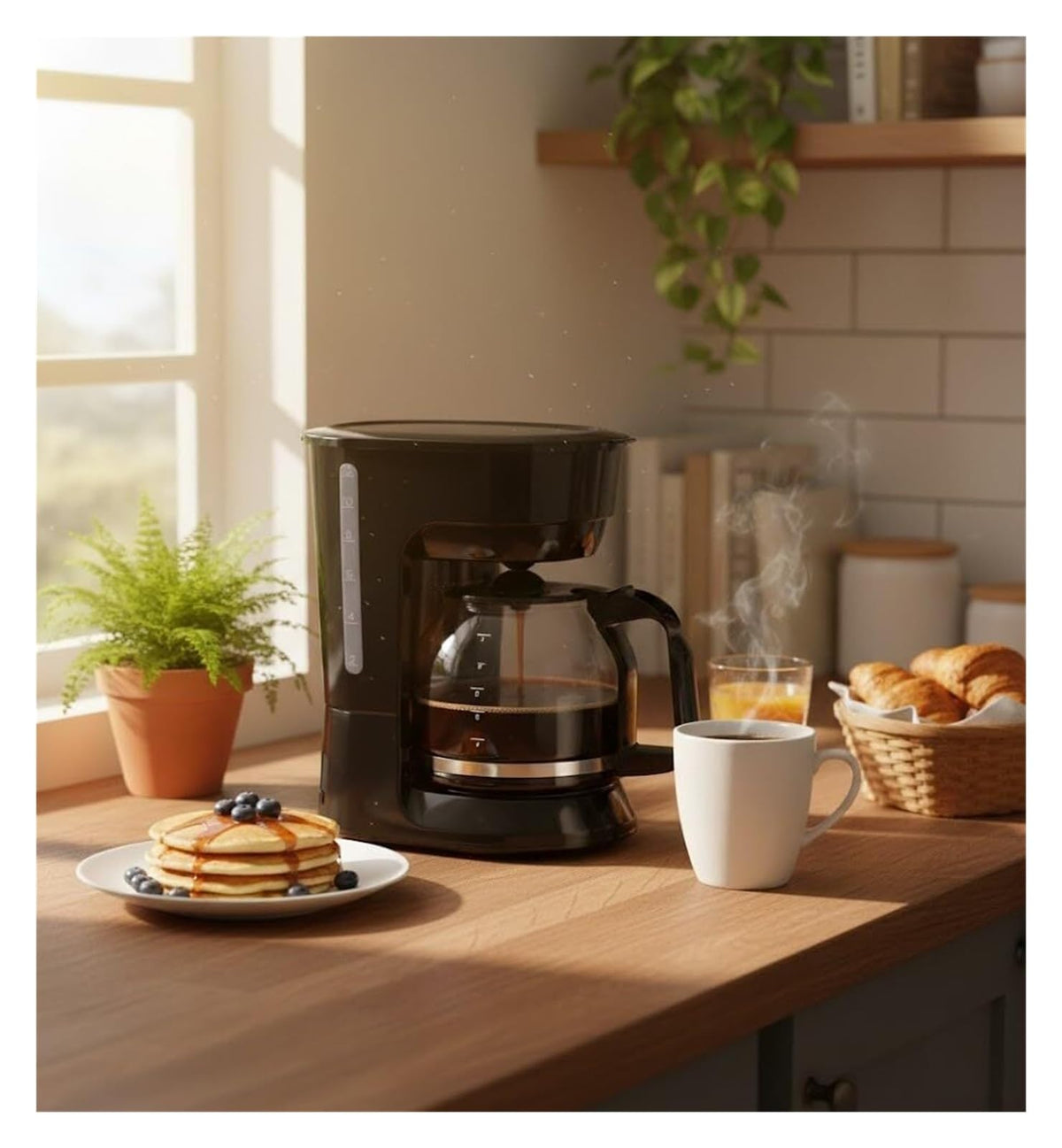 12-Cup Coffee Maker with Reusable Filter Y462
