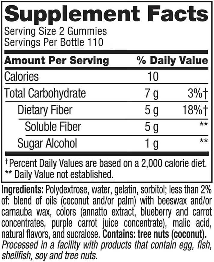 Sugar Free Fiber Gummies with Prebiotic 220 Count F200