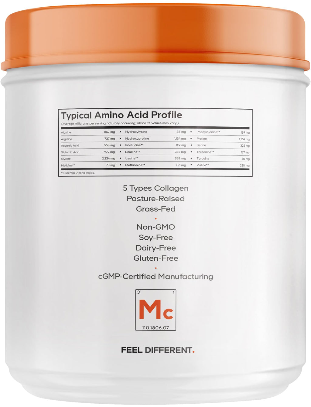 Multi Collagen Protein Powder, MCT Oil, Chocolate, 18 oz G1368