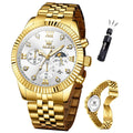 Men Quartz Stainless Steel Waterproof Luminous Watch E517725