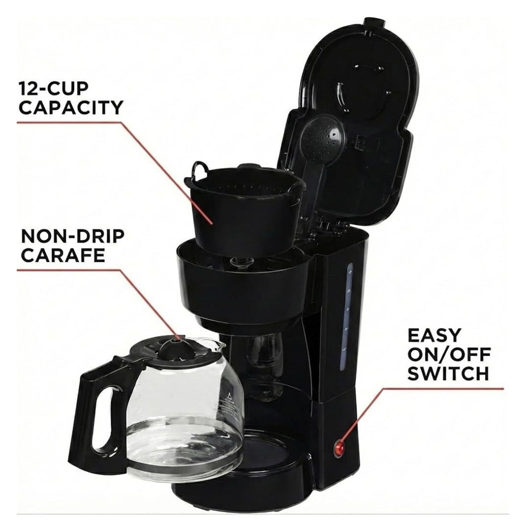 12-Cup Coffee Maker with Reusable Filter Y462