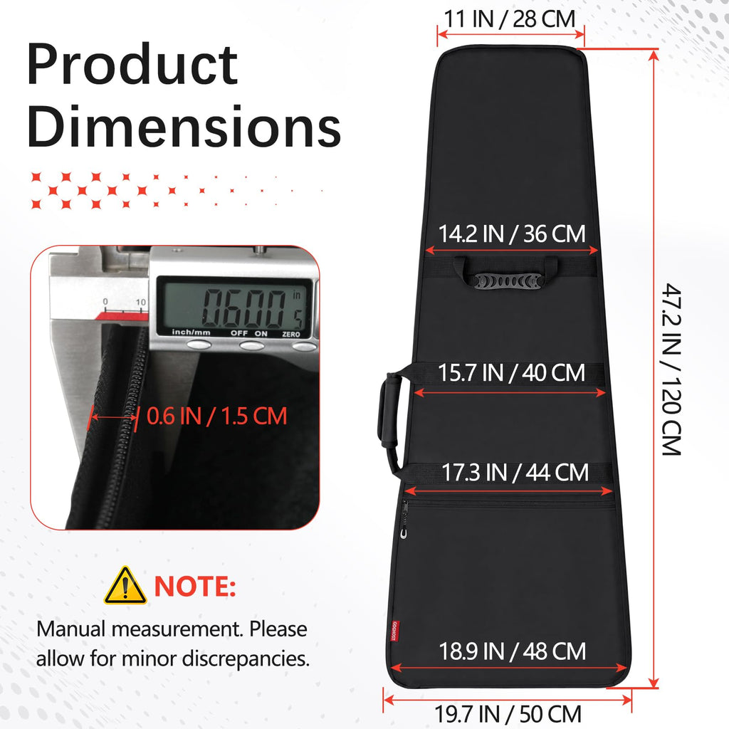 Electric Guitar Gig Bag Padded Water-Resistant I996107