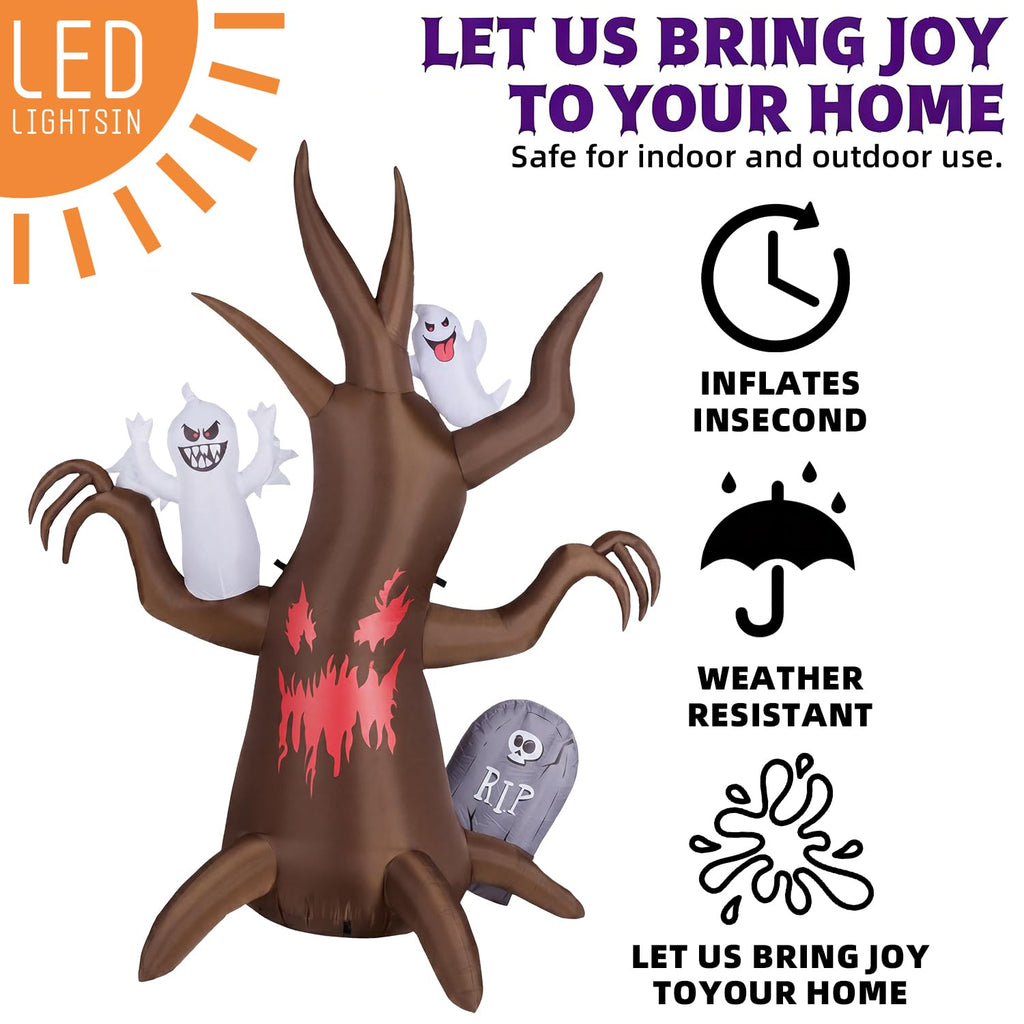 8FT Halloween Inflatable Tree Yard Decor E511458