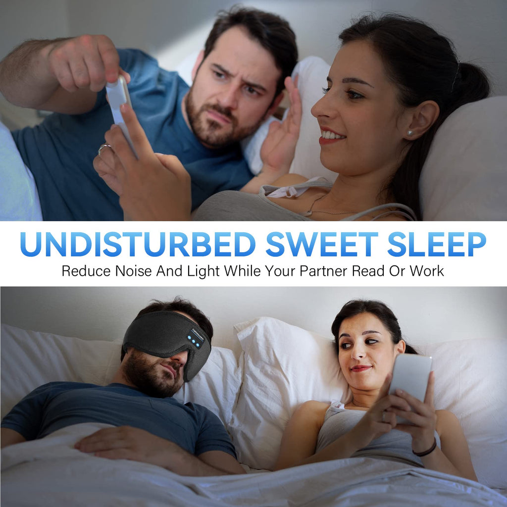 Bluetooth 5.0 Wireless 3D Eye Mask Sleep Headphones R201