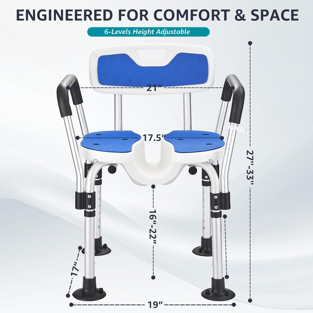 Shower Chair with Arms and Back F3448