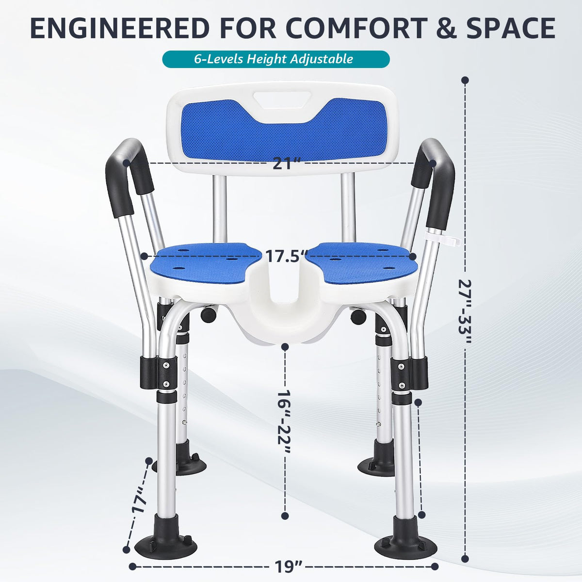 Shower Chair with Arms and Back F3448