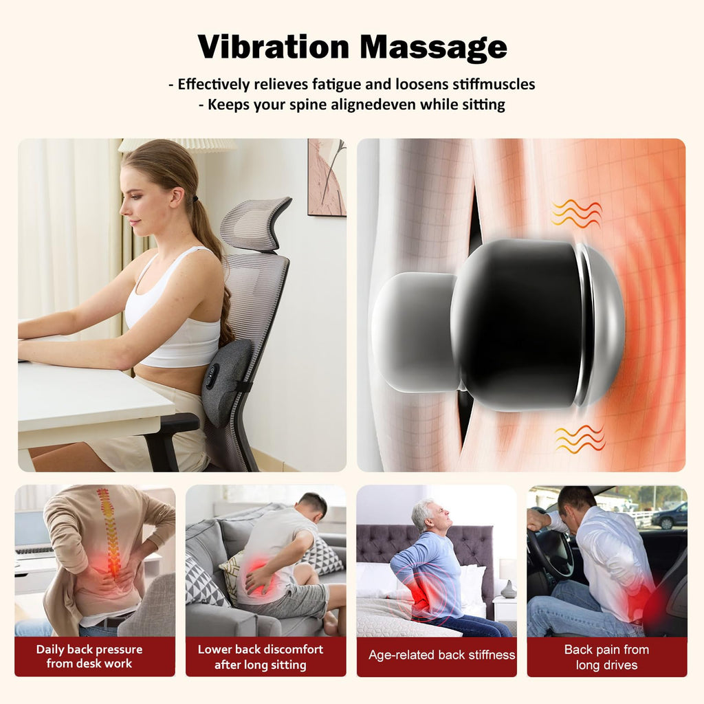 Back Massager with Heat, Vibration, Airbag Stretch B975706