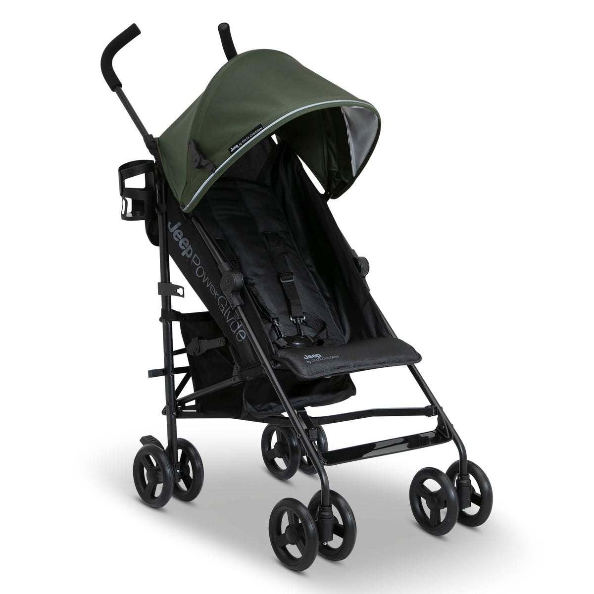 Lightweight Travel Stroller with Compact Fold, 3-Position Recline, Olive Green D65906