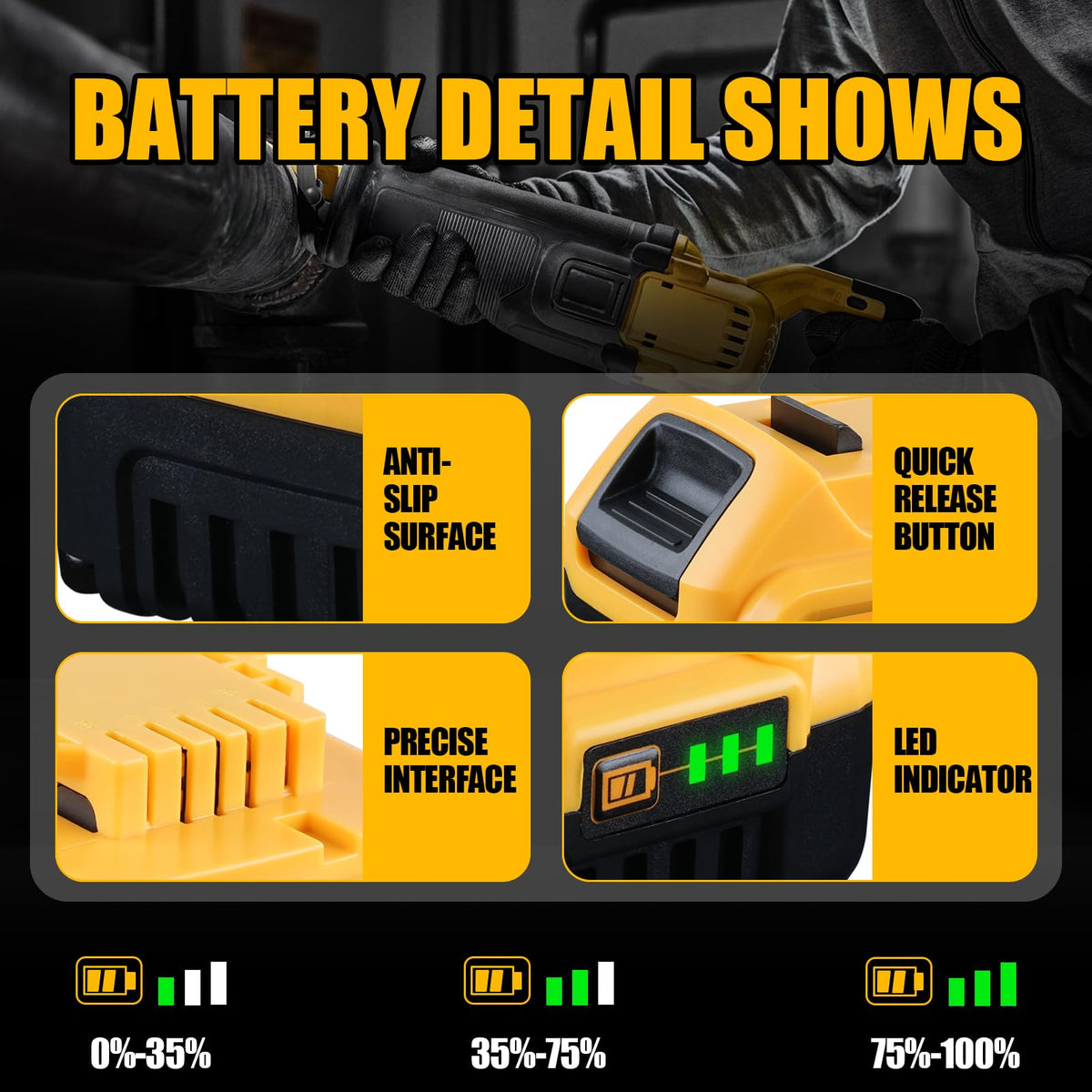 8.0Ah Rechargeable Replacement Battery 2-Pack H4582