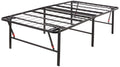 Foldable Metal Platform Bed Frame, 18 Inches High, Twin Size, Black W234594