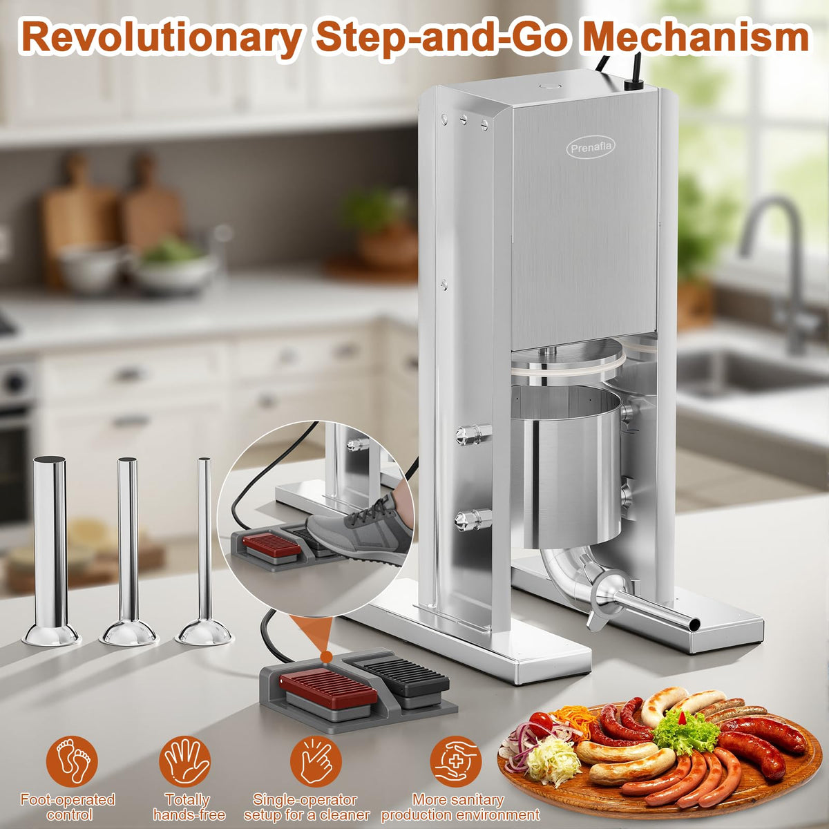 4 LB Vertical Electric Sausage Stuffer Y908