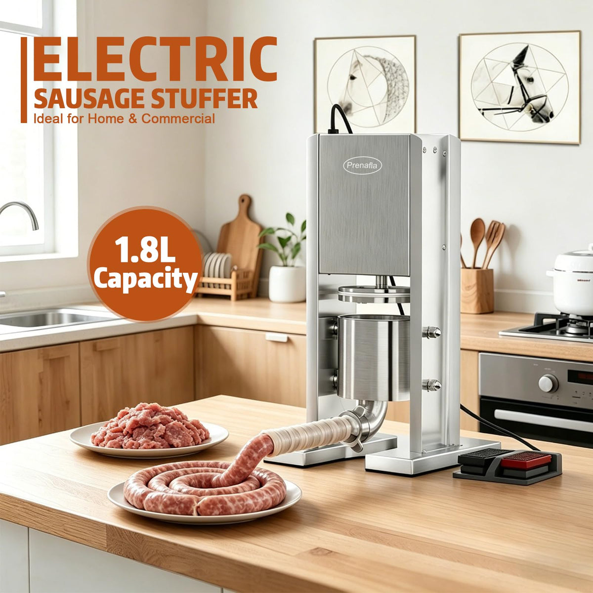 4 LB Vertical Electric Sausage Stuffer Y908