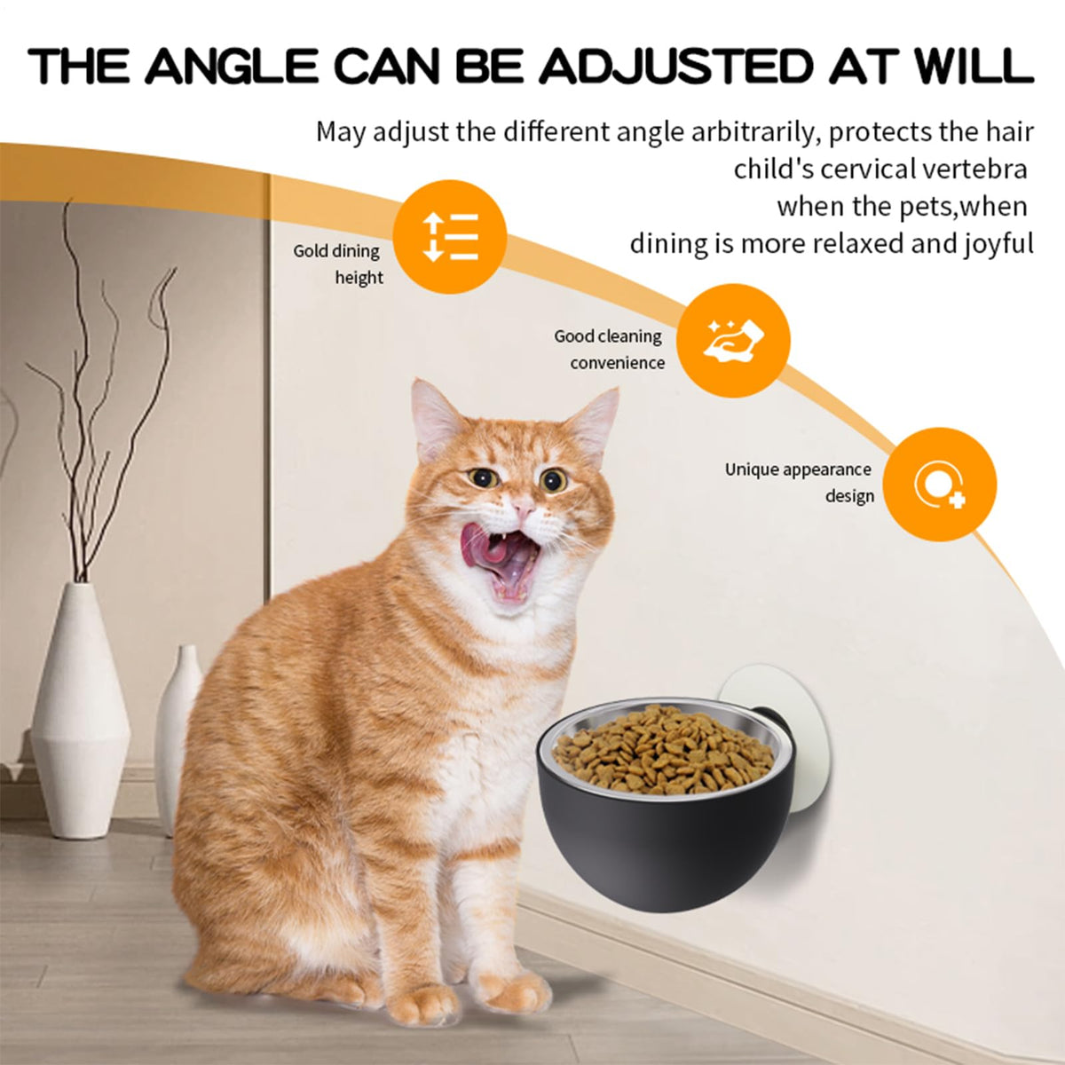 Wall Mounted Pet Bowls Dishwasher Safe K246338